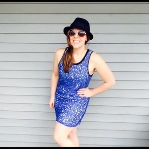 Gianni Bini Blue Lace Dress Like New!